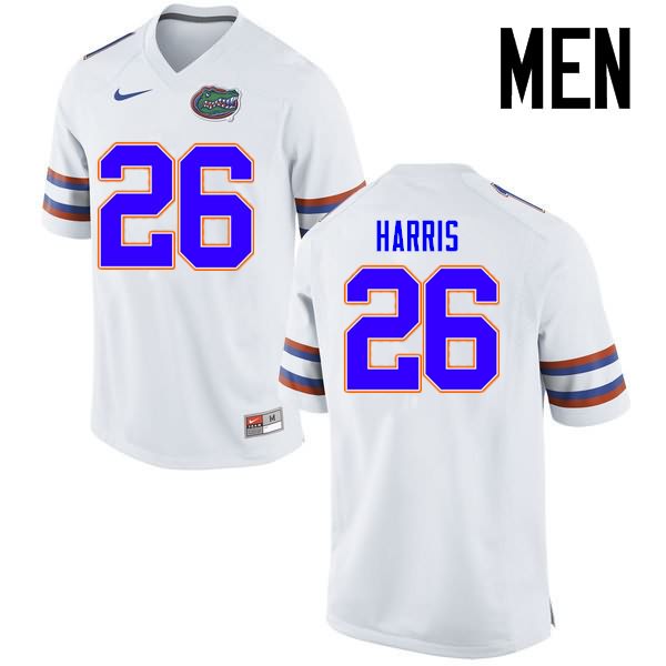 NCAA Florida Gators Marcell Harris Men's #26 Nike White Stitched Authentic College Football Jersey FUU0464HM